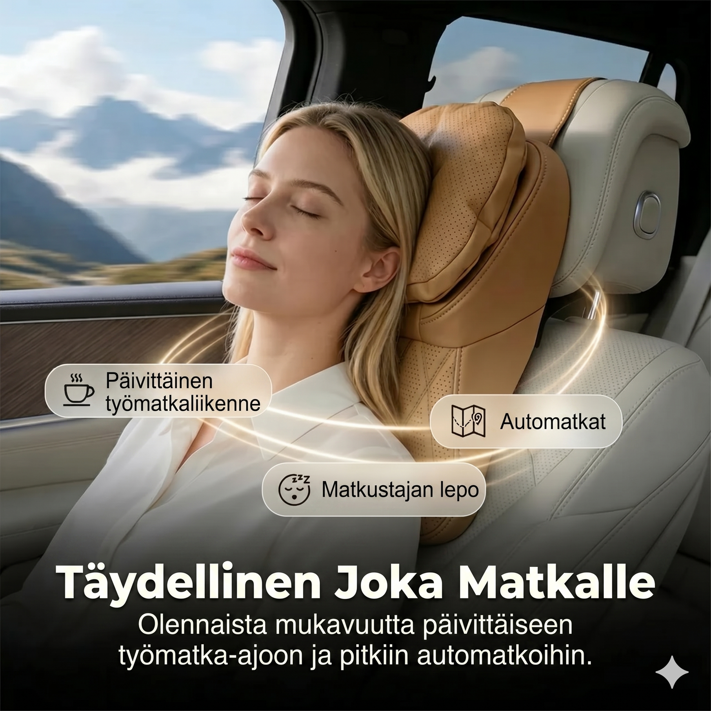 Ilmailuluokan PU-nahkainen auton niskatuki