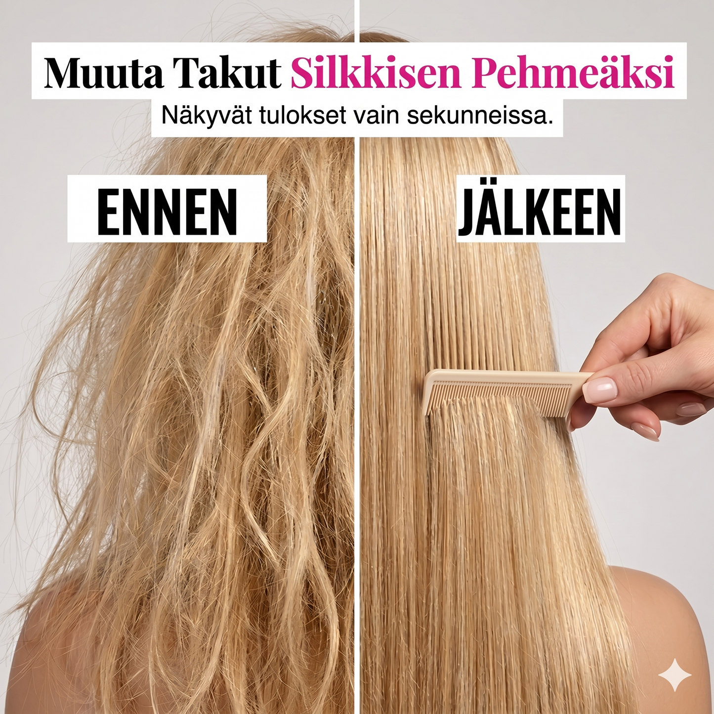 Hiuslakka peruukkien suoristamiseen ja silottamiseen