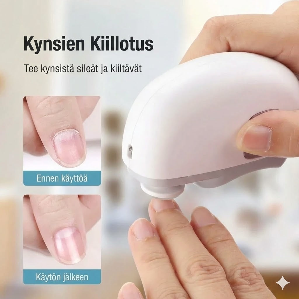 3-in-1 sähköinen kiillotuslaite ja automaattinen kynsileikkuri