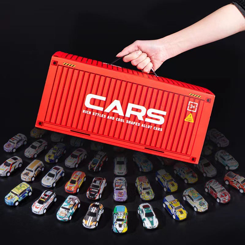 48 Mini-vetoautoa sisäänrakennetulla autotallisarjalla