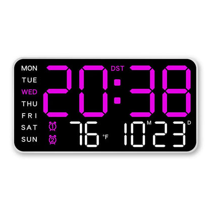 Monitoiminen koristeellinen digitaalinen LED-seinäkello