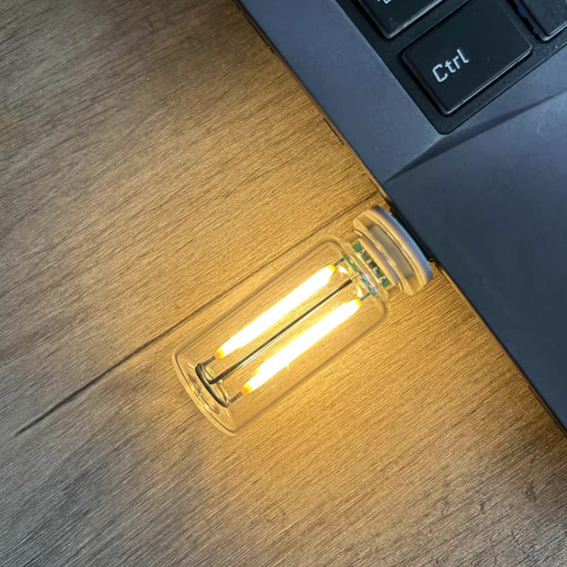Kannettava kosketusohjattava lasipallo USB-yövalo