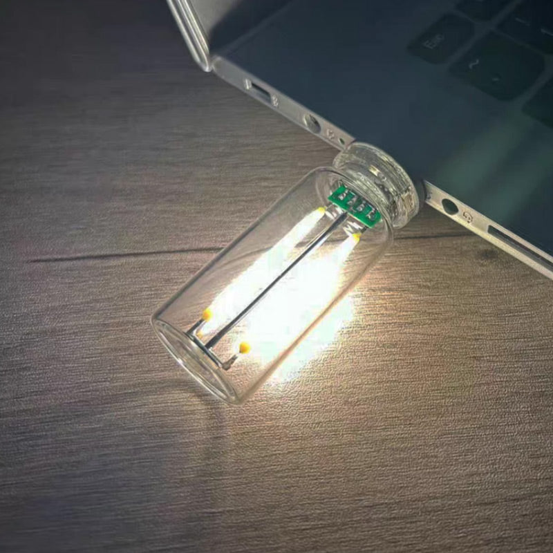 Kannettava kosketusohjattava lasipallo USB-yövalo