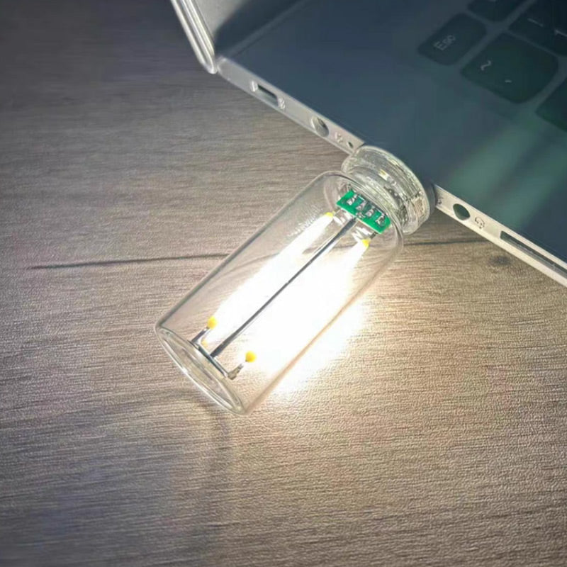 Kannettava kosketusohjattava lasipallo USB-yövalo