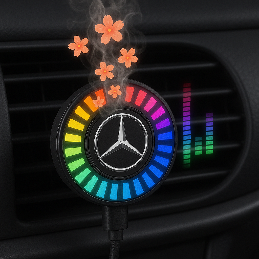 Musical Rhythm LED -autovalo (aromidiffuusorilla)