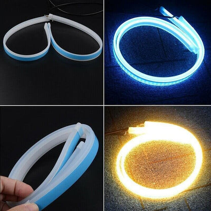 Auton ajovalojen LED-valaistus