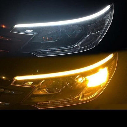Auton ajovalojen LED-valaistus