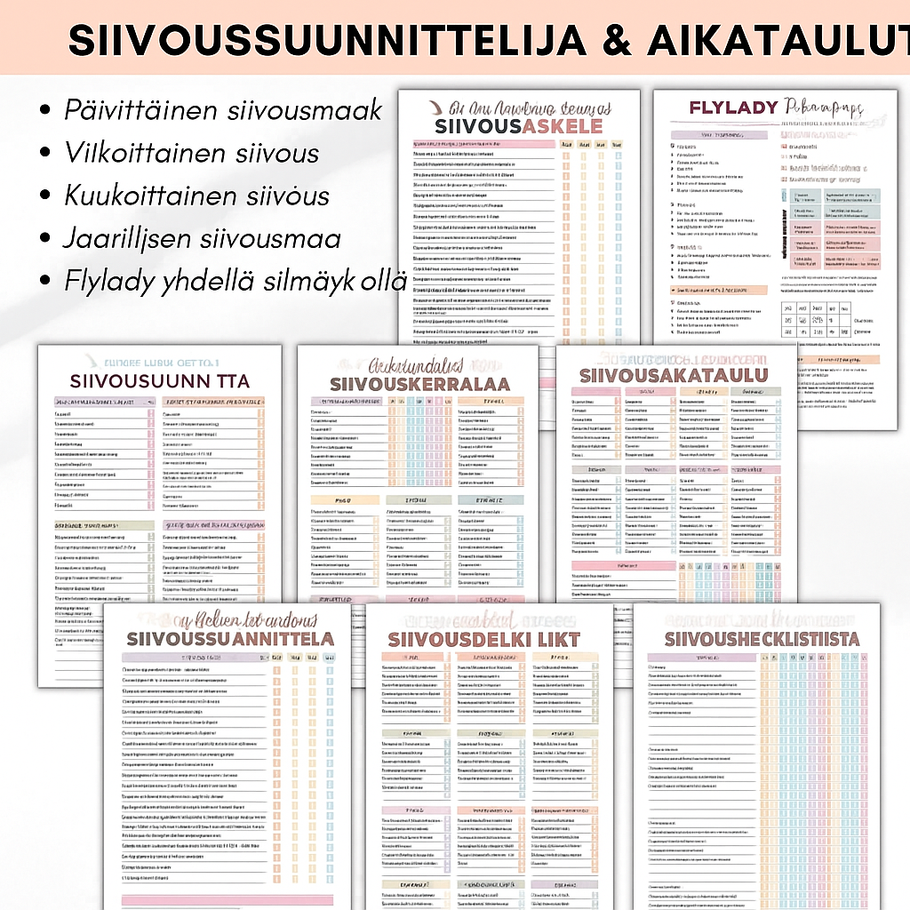ADHD-siivous- ja organisointityökalupakki