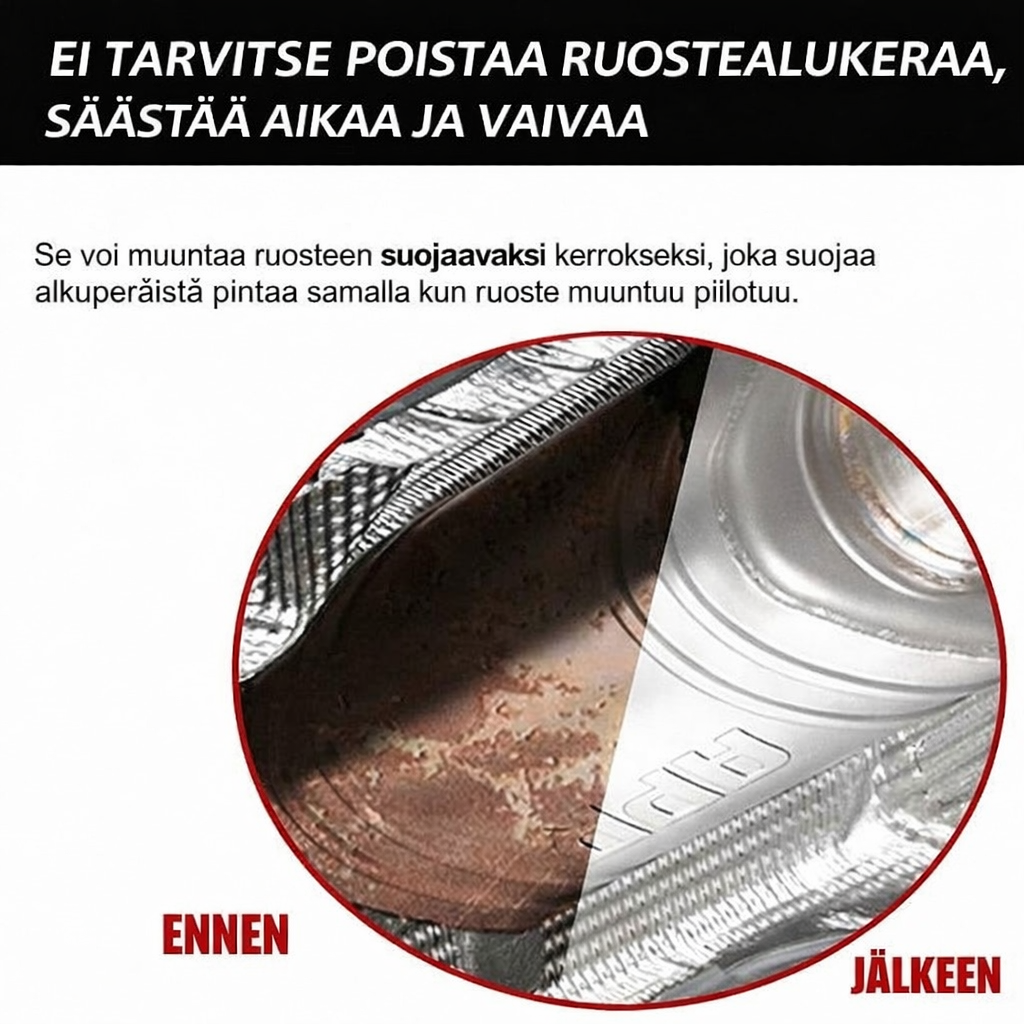 Tehokas ruosteenpoistaja ja ruosteenmuunnin