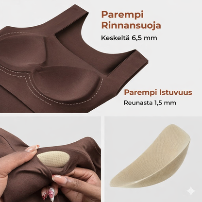 Lämpöinen toppi, jossa sisäänrakennettu rintaliivi (U-kaula-aukko)