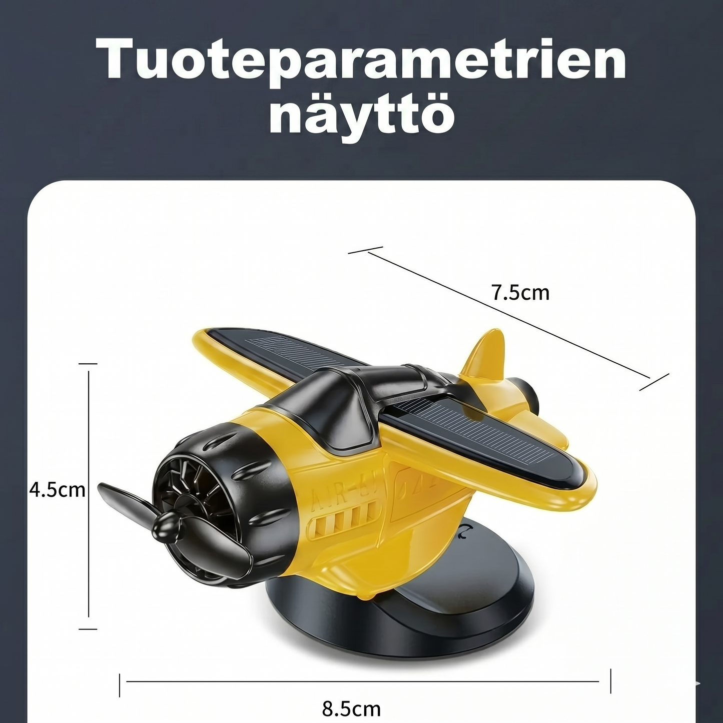 Lentokonemalli auton koristeluun, jossa on