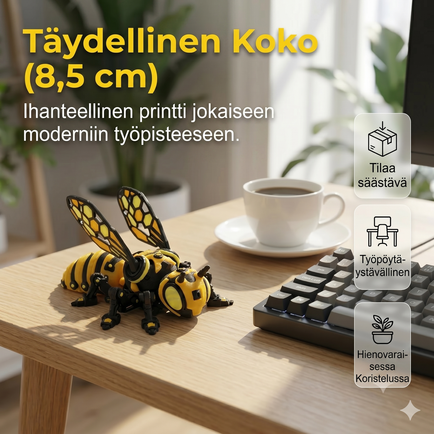 Tämä ei ole hyönteinen, tämä on mecha-hirviö! Purettavat nivelet, futuristinen muotoilu