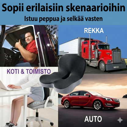 Liukumaton muistivaahto-istuintyyny