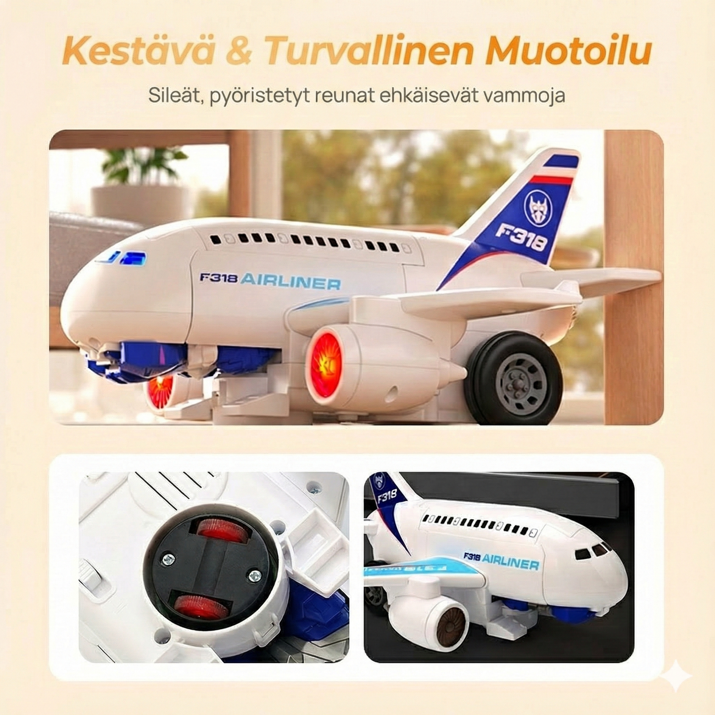 2-in-1 sähköinen muuntuva lentokonerobottilelu