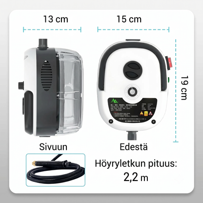 2500W Käsinhöyrypesuri