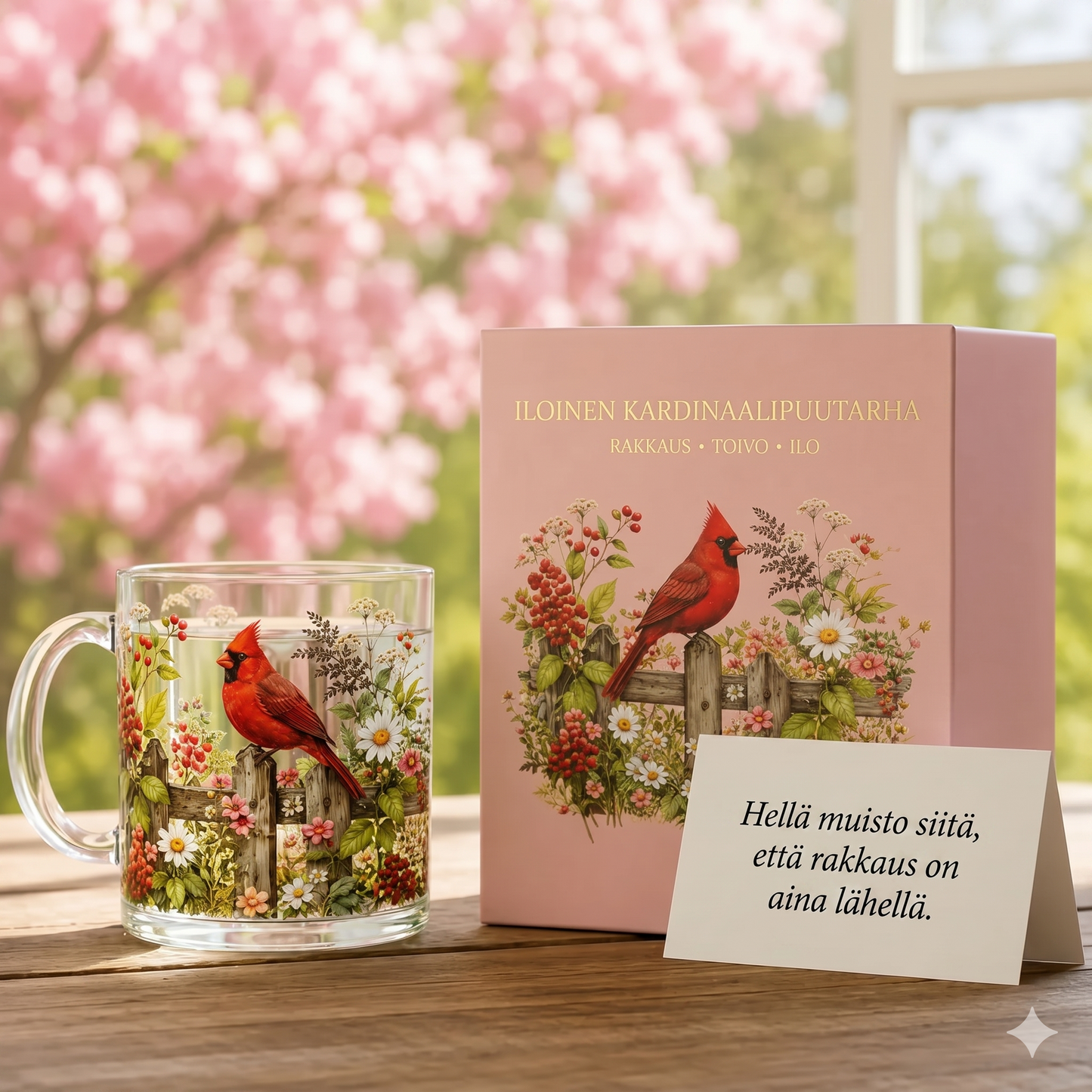 Kesäaamu - Kauniit kolibrilasit