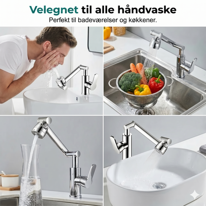 1080° kääntyvä hana, roiskumaton, kaksi vesisuihkutilaa