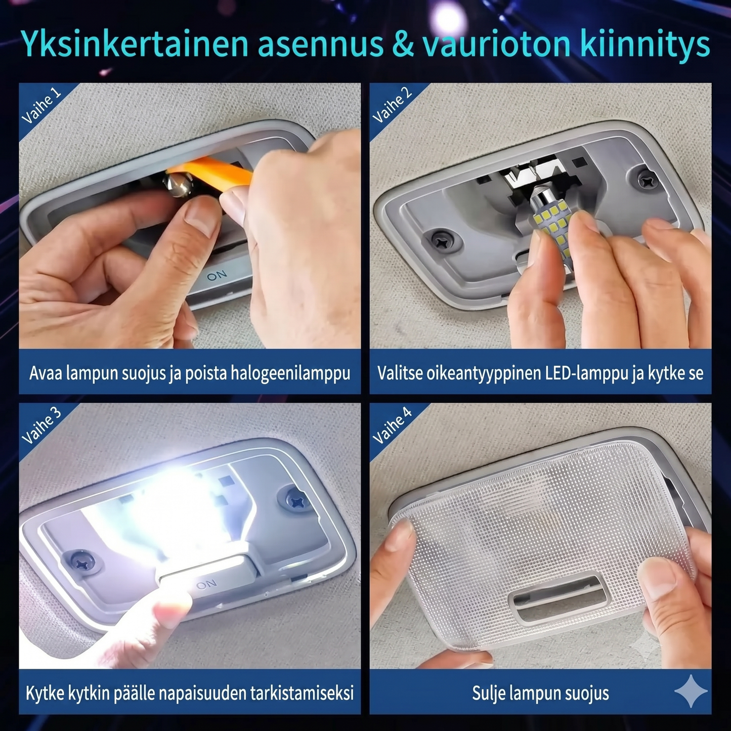 42-osainen auton sisävalosarja