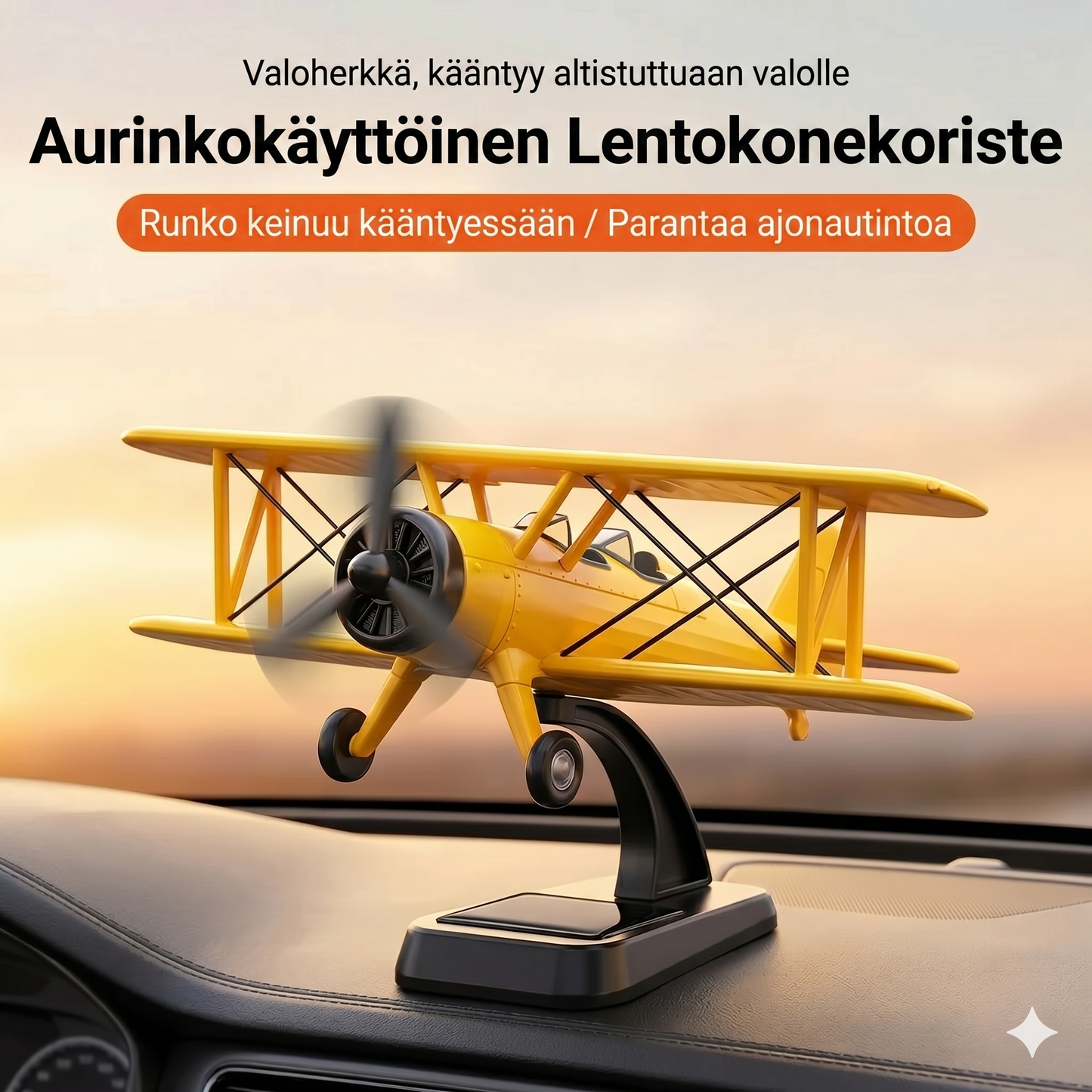 Lentokonemalli auton koristeluun, jossa on
