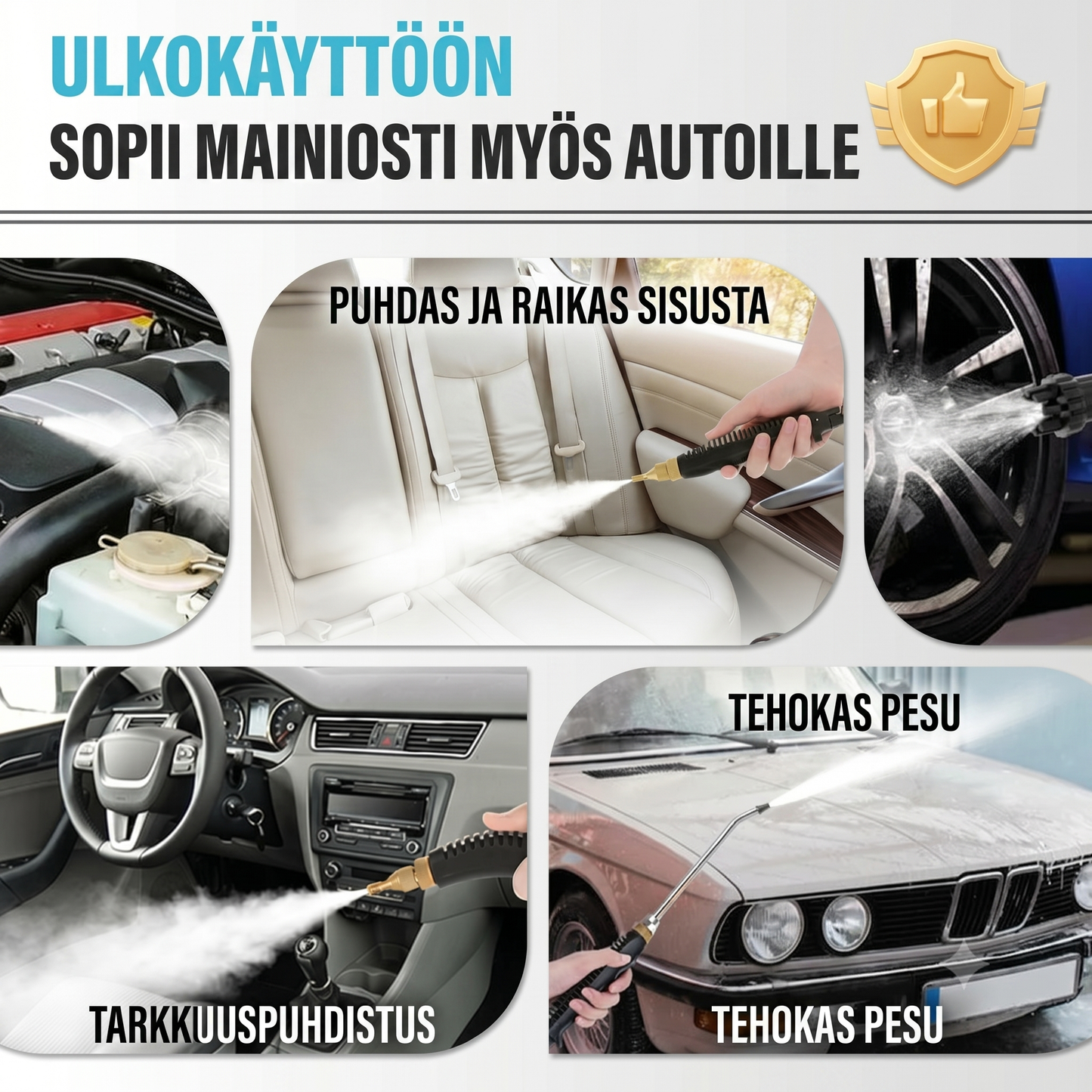 2500W Käsinhöyrypesuri