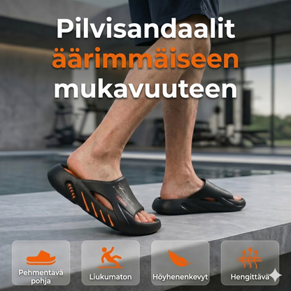 Miesten Cloud-sandaalit paksulla liukuestepohjalla