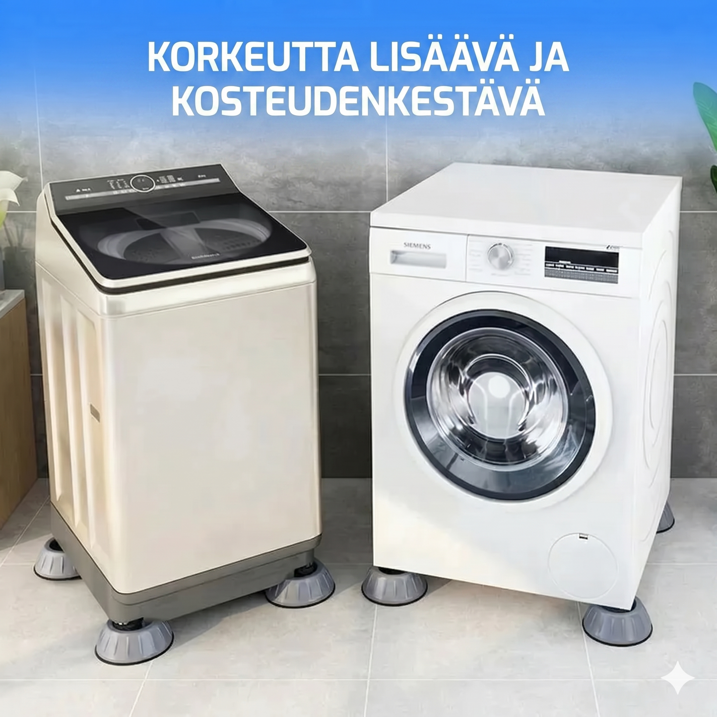 4 tyynyn setti, joka kantaa jopa 500 kg