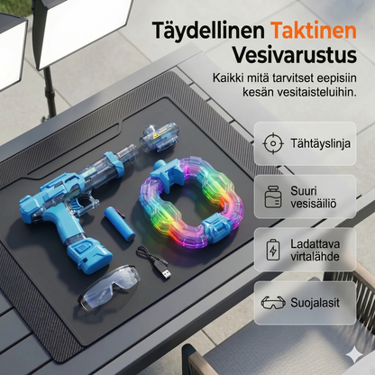 Sateenkaaren lailla loistava vesipyssy