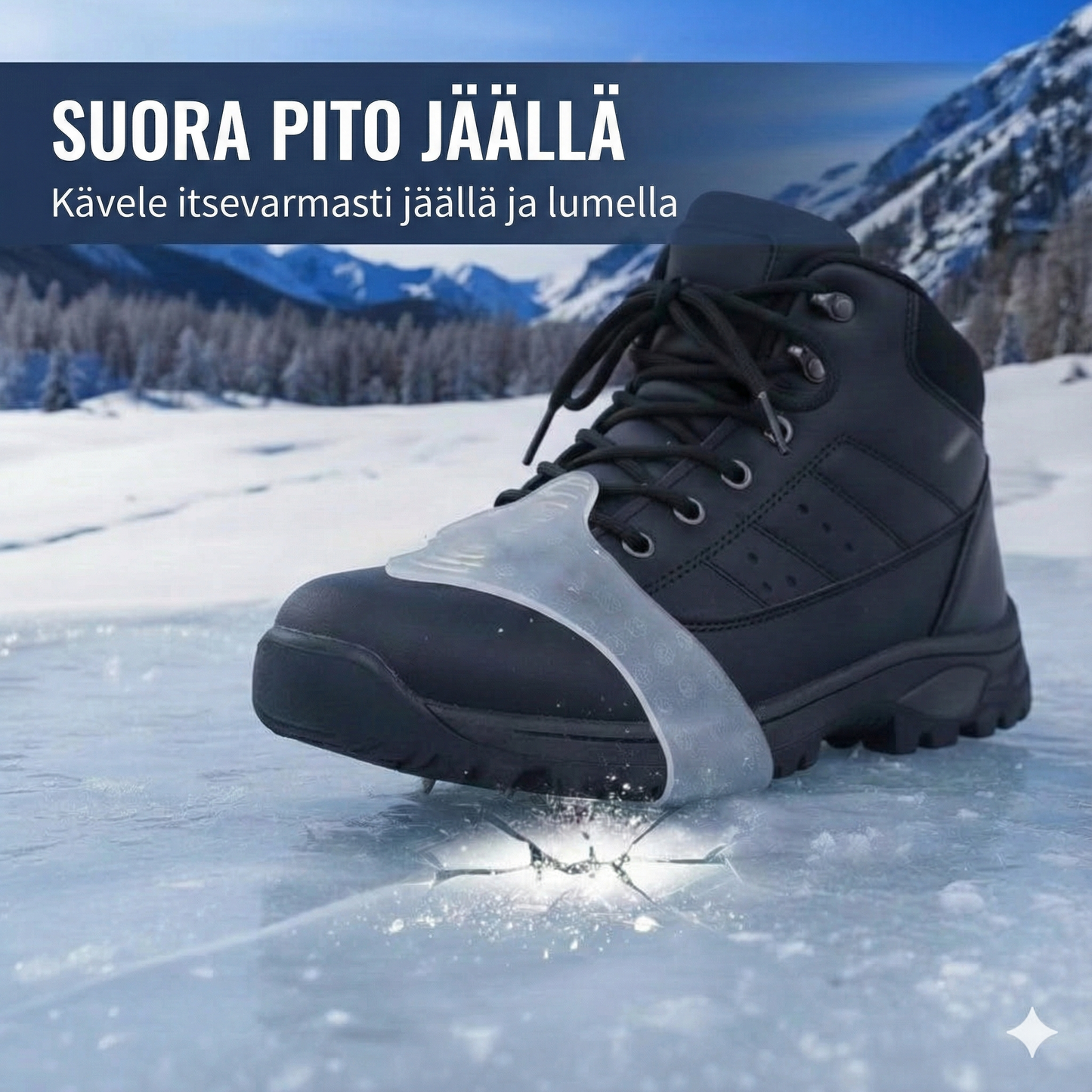 Yleismalliset 5-piikkiset jäänastat kenkiin ja saappaisiin