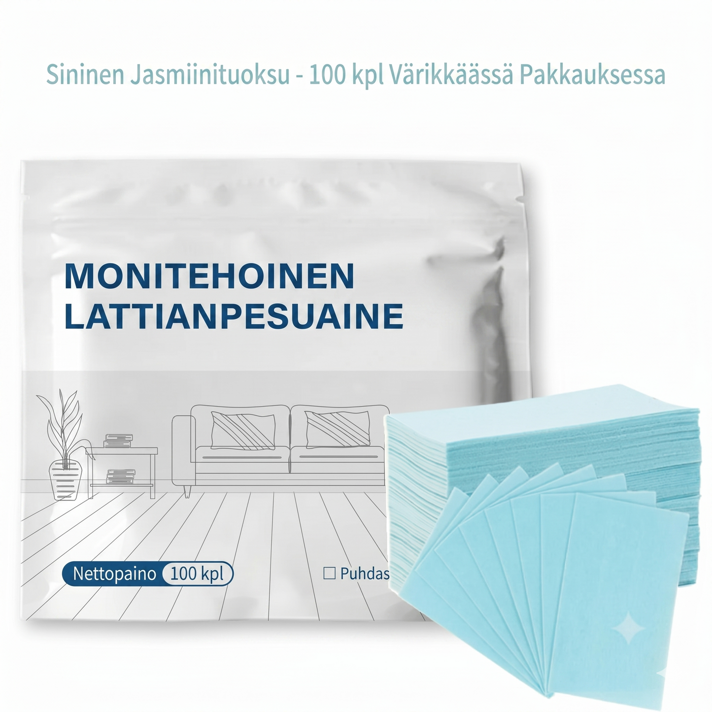 Monitehoiset lattianpesuarkit (100 kpl per pakkaus)