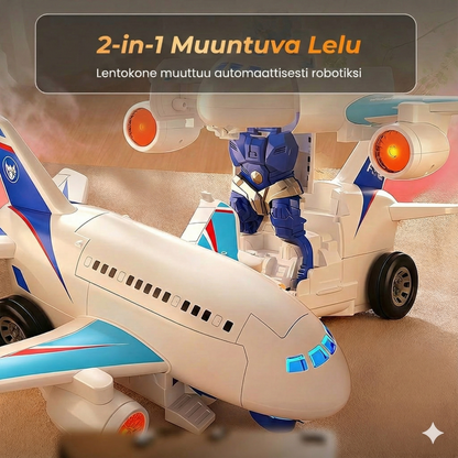 2-in-1 sähköinen muuntuva lentokonerobottilelu