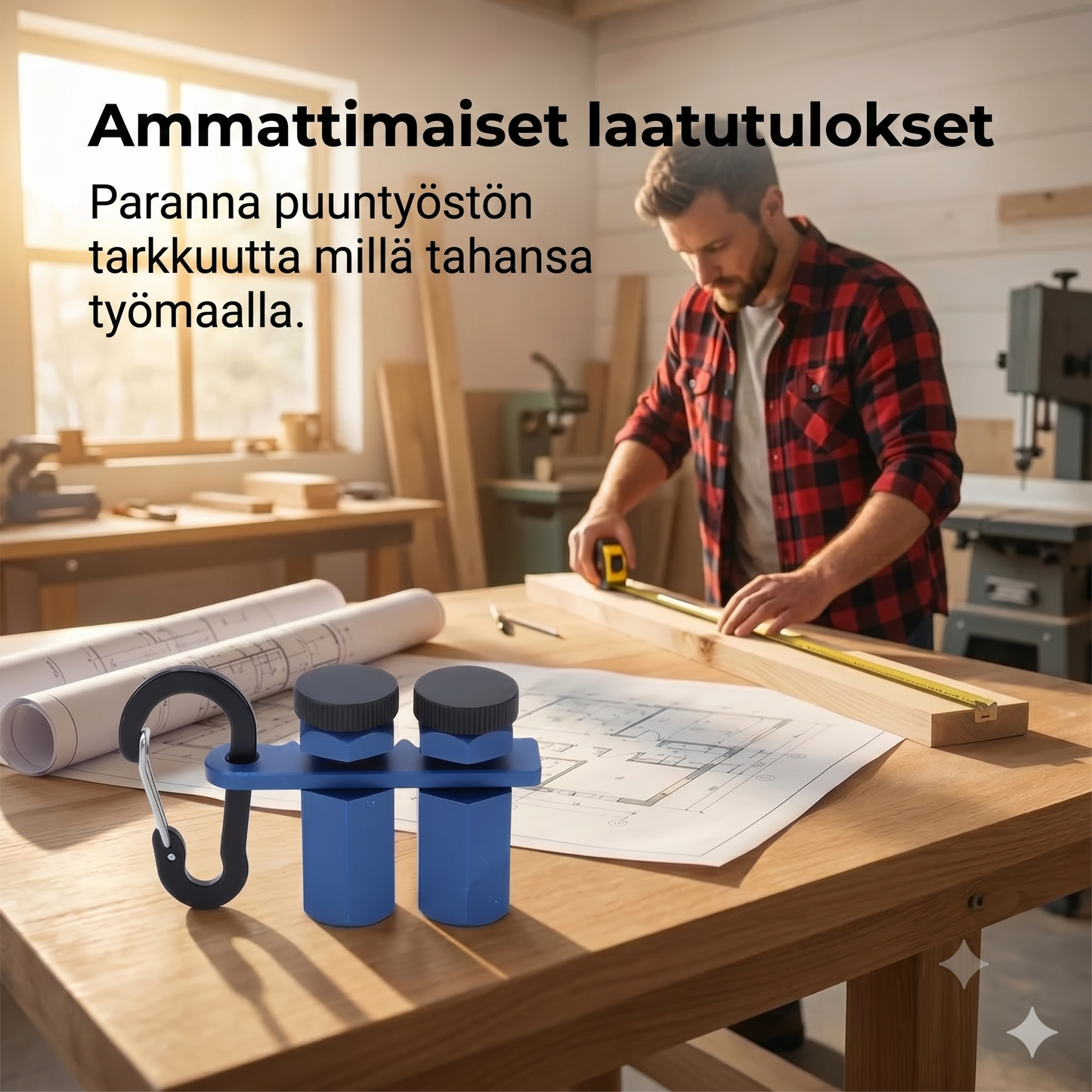 Alumiininen porrasmitta ja kulmarauta