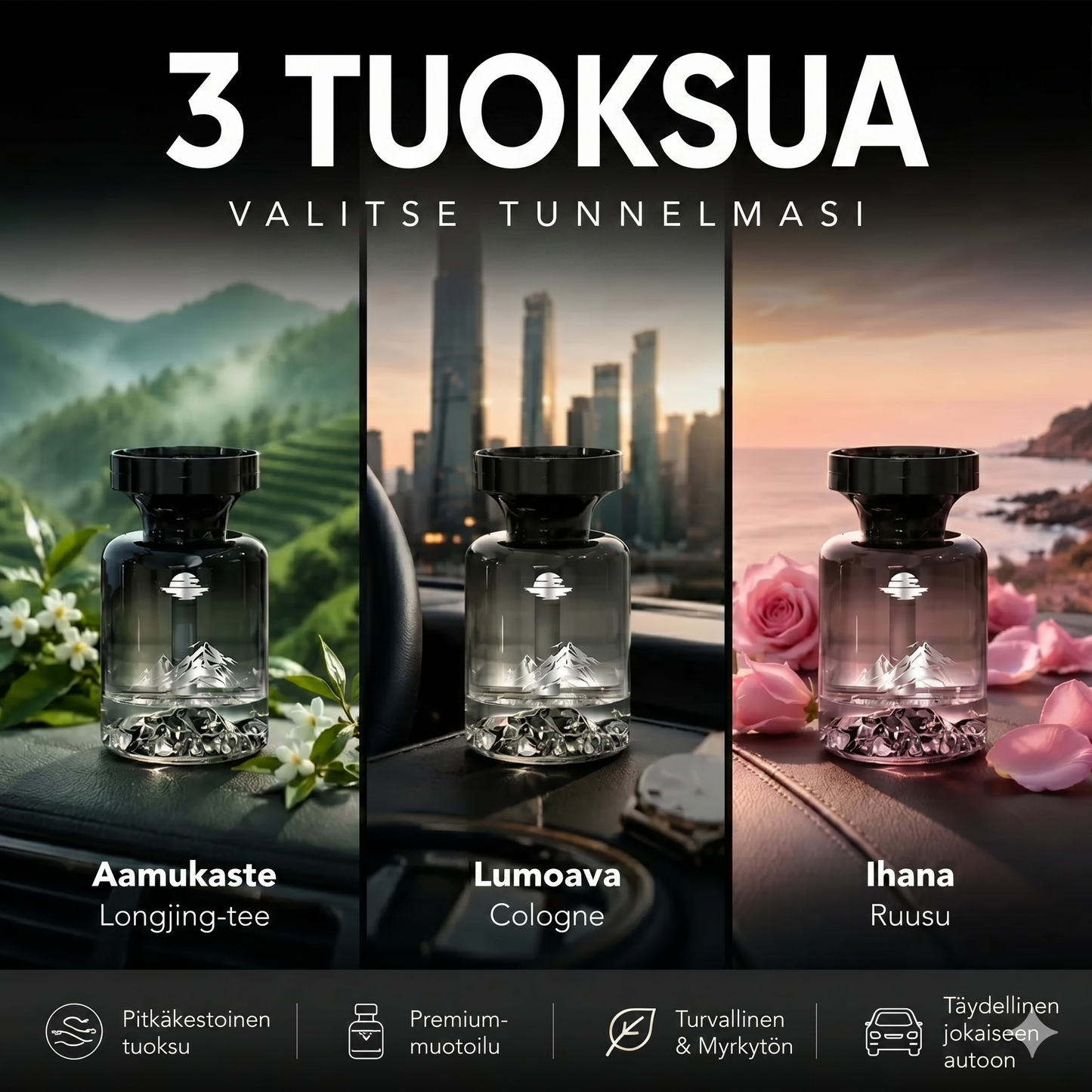 110 ml pitkäkestoinen auton ilmanraikastin