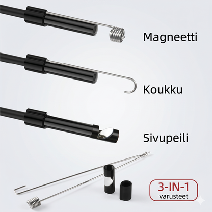 Universaali 3-in-1-endoskooppikamera IP67-vedenpitävällä anturilla