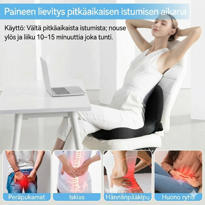 Liukumaton muistivaahto-istuintyyny