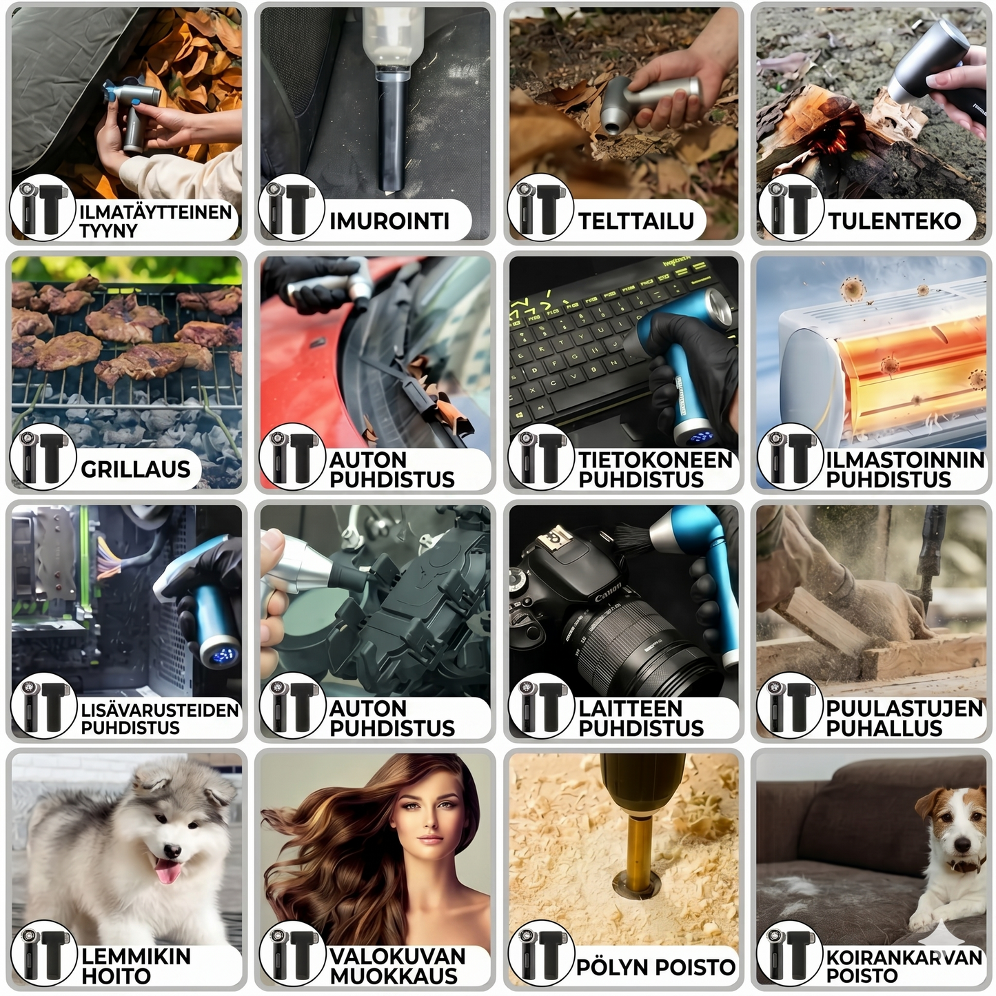 Tehokas turbopuhallin