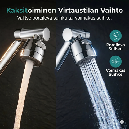 1080° kääntyvä hana, roiskumaton, kaksi vesisuihkutilaa