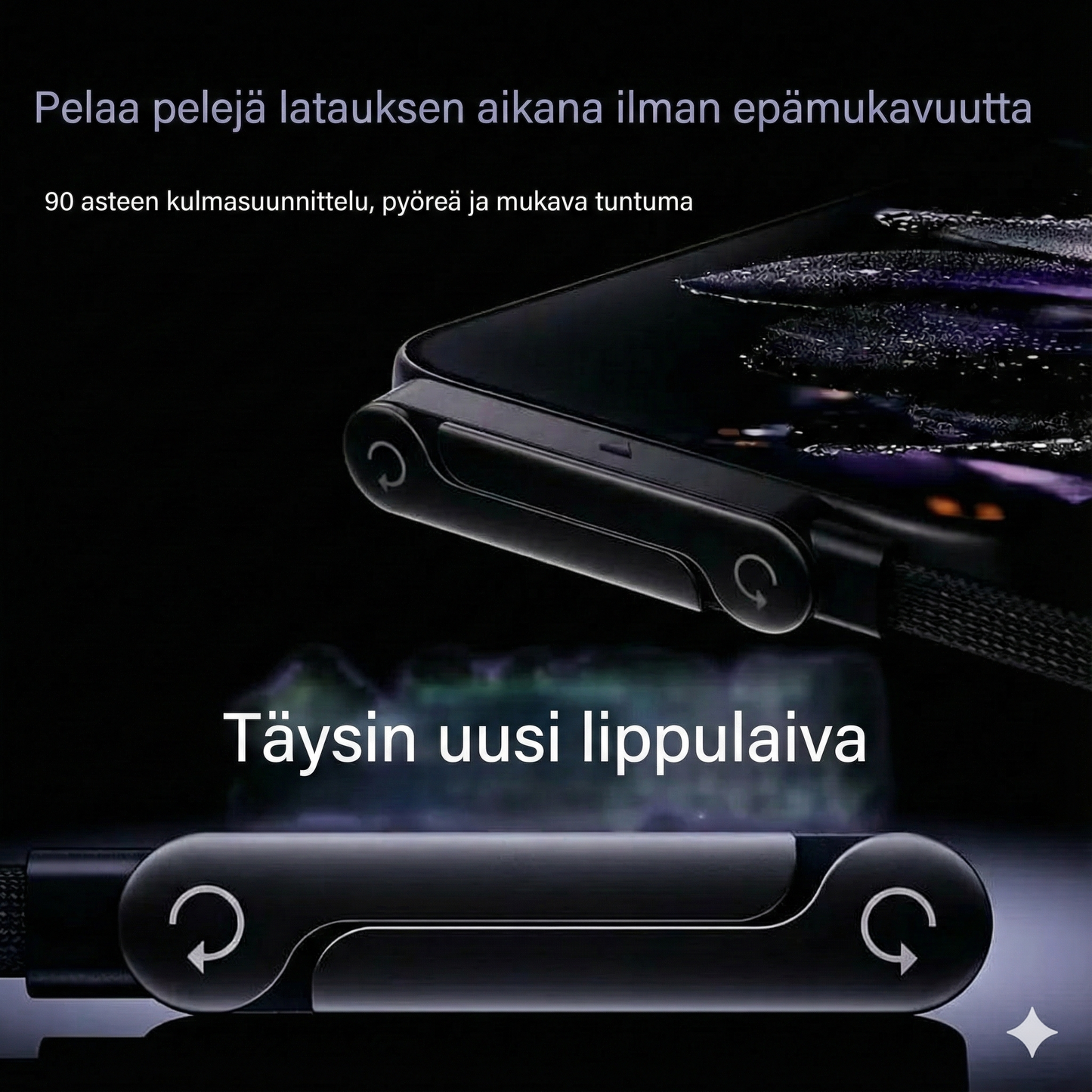 2-in-1-pikalatauskaapeli pidikkeellä