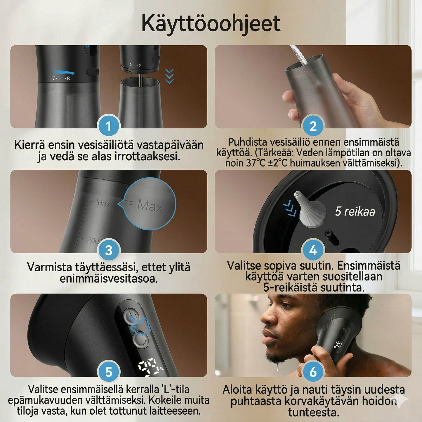 Sähköinen korvanpuhdistuslaite