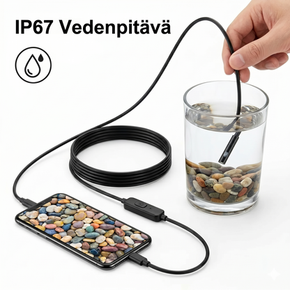 Universaali 3-in-1-endoskooppikamera IP67-vedenpitävällä anturilla