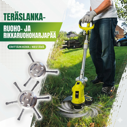 Vaihtopää siimaleikkuriin - teräslankainen ruohonleikkurin pää
