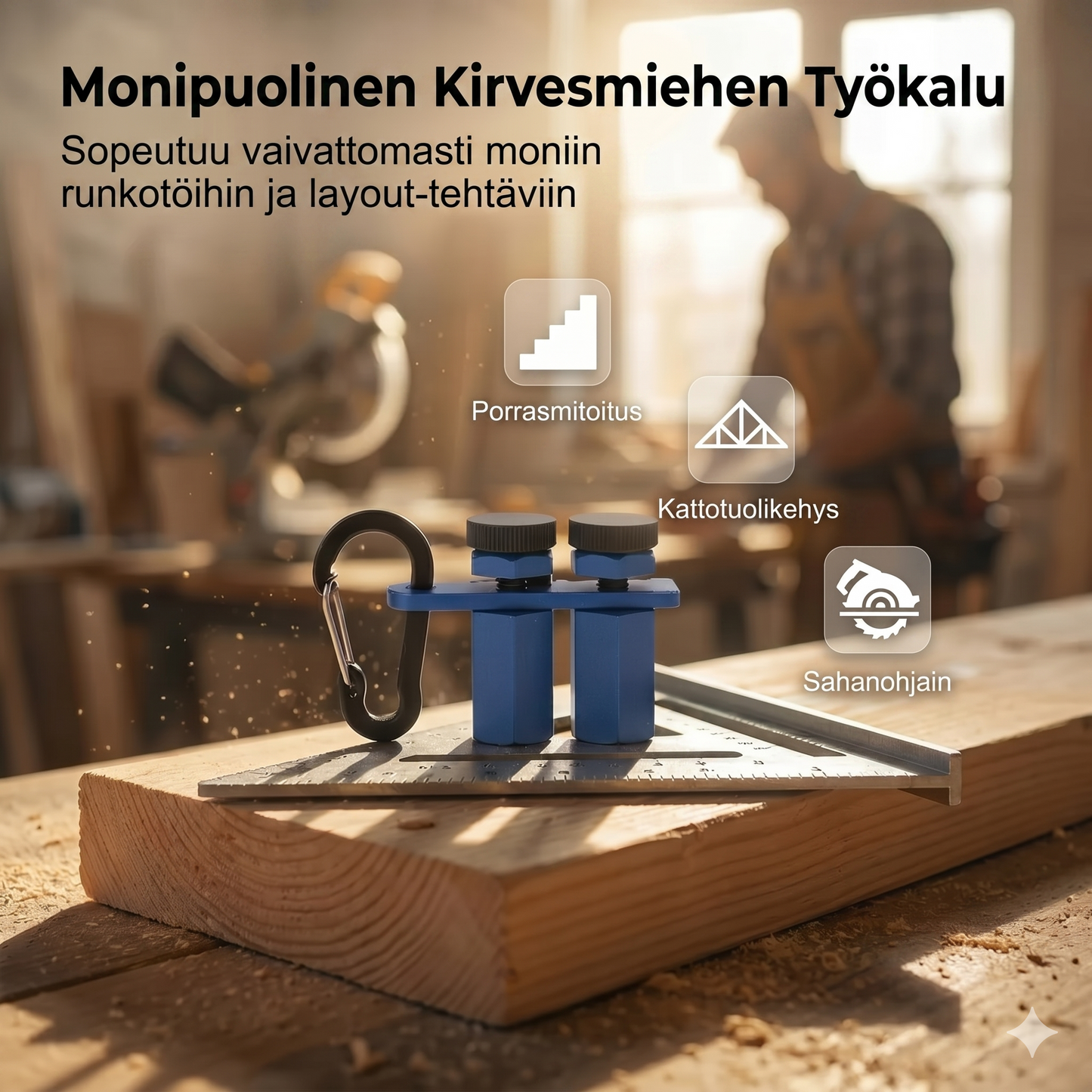 Alumiininen porrasmitta ja kulmarauta