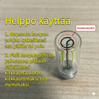 Kannettava kosketusohjattava lasipallo USB-yövalo