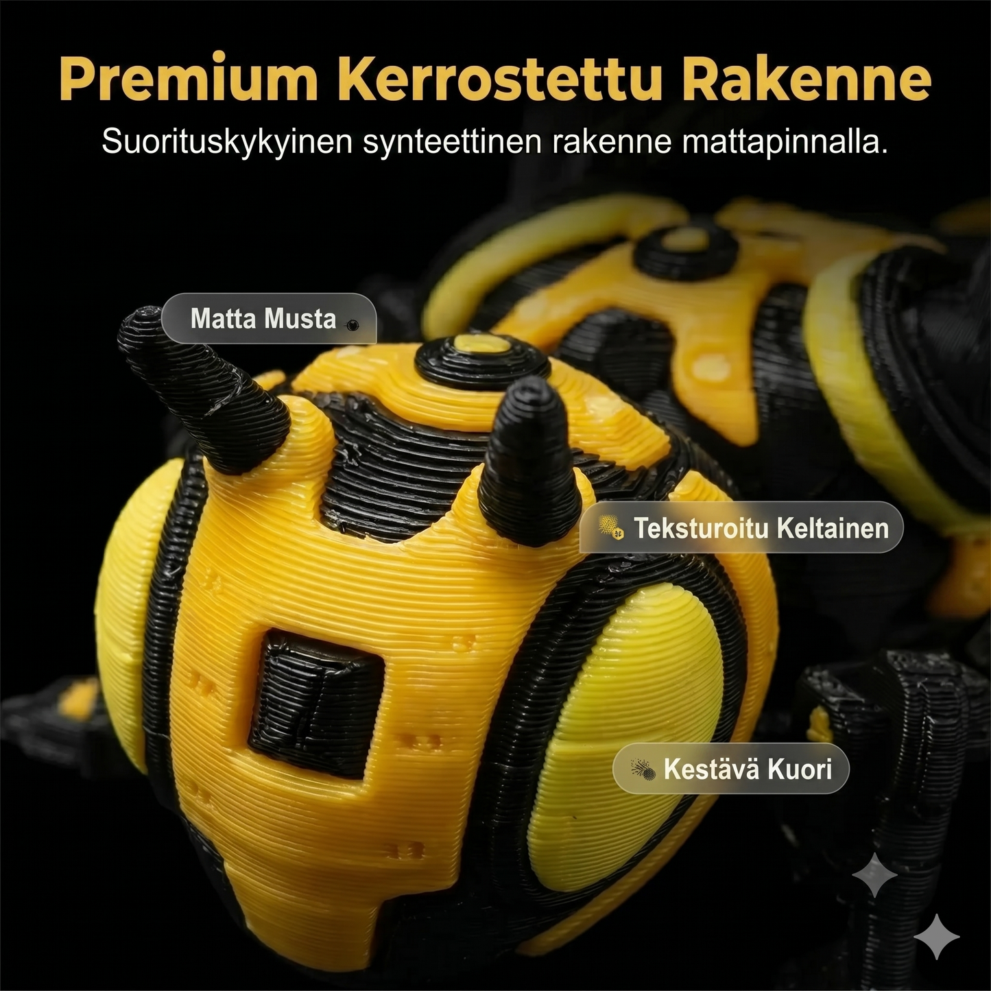 Tämä ei ole hyönteinen, tämä on mecha-hirviö! Purettavat nivelet, futuristinen muotoilu