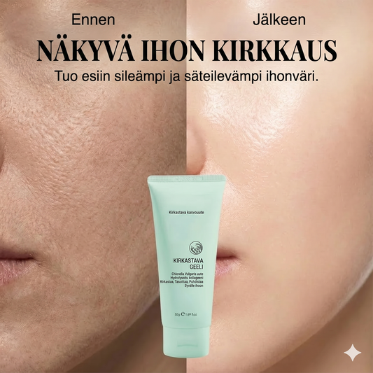 Kirkastava ja kuoriva yrttiuutegeeli
