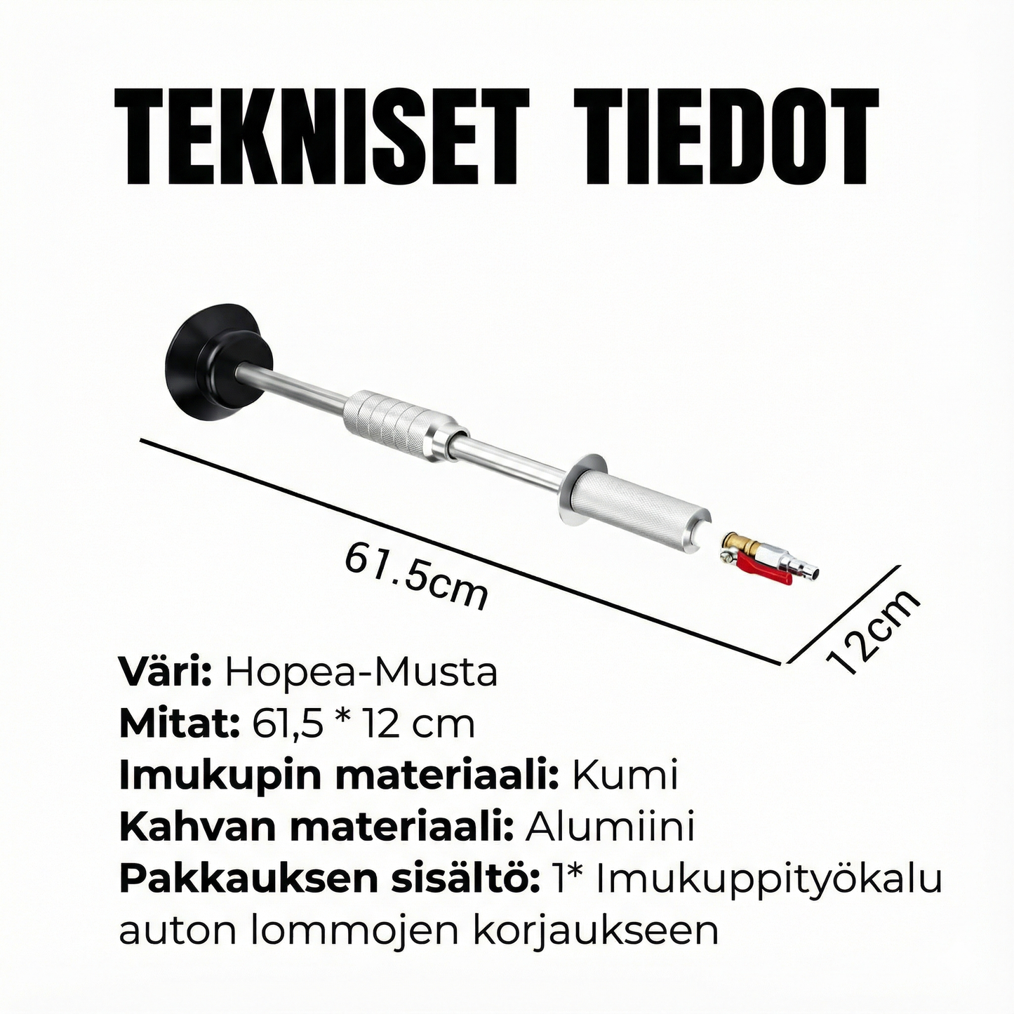 Tehokas kaksoisimukuppi auton kolhuille