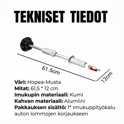 Tehokas kaksoisimukuppi auton kolhuille