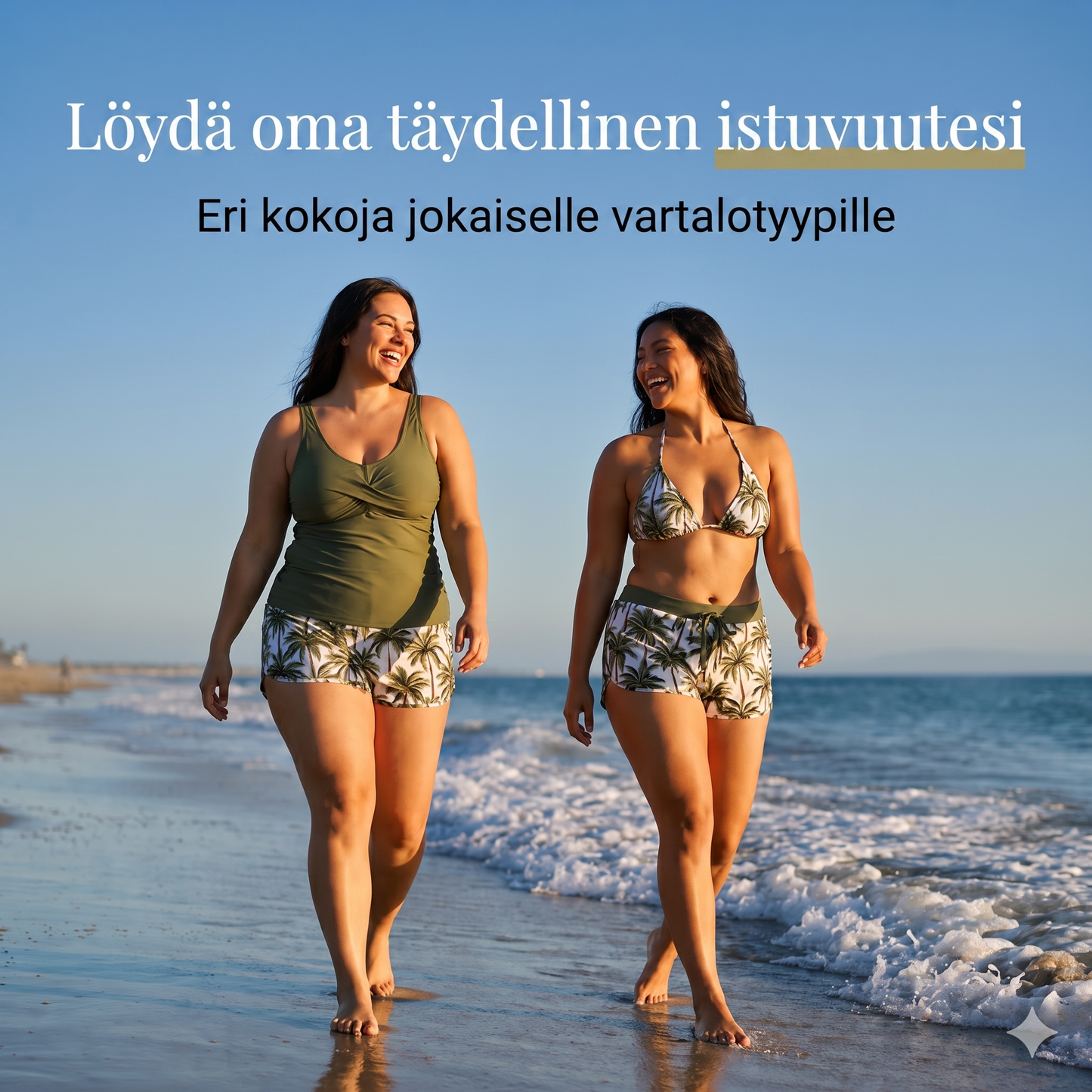Vatsaa peittävä tankini-setti
