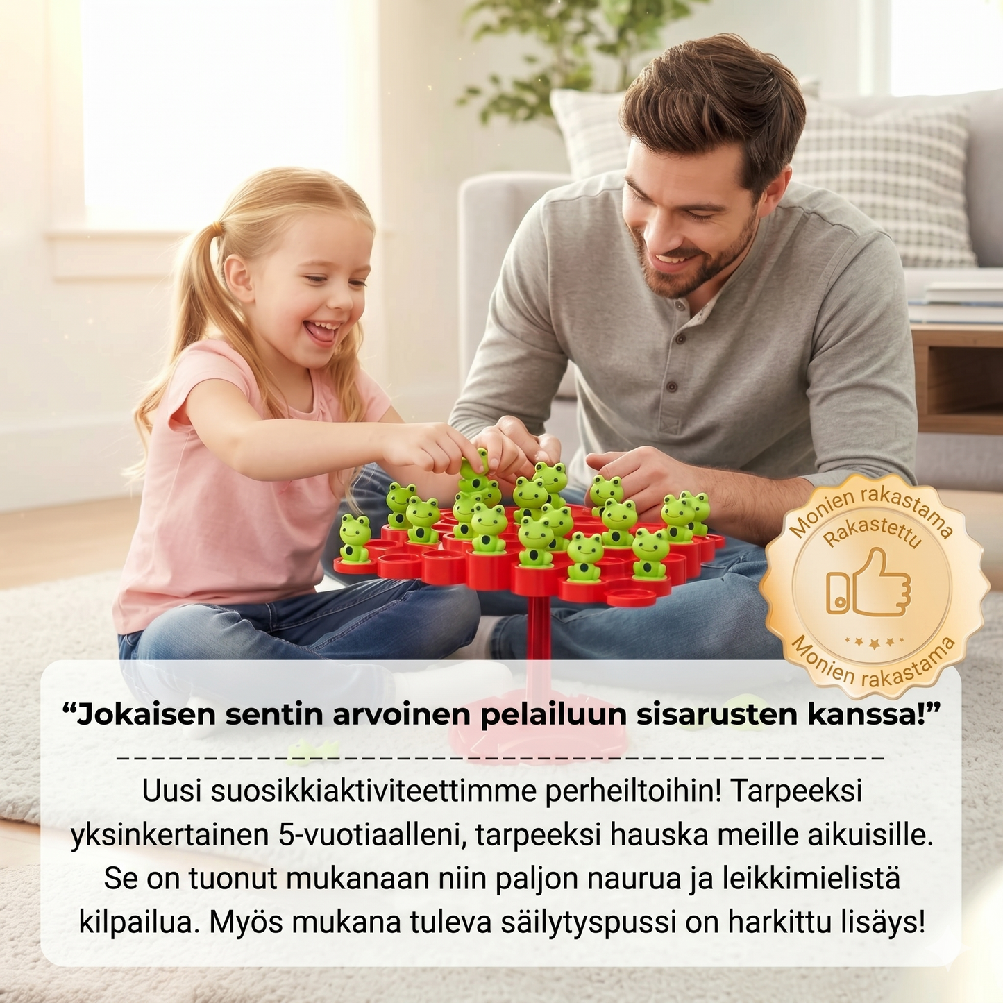 Pinontapeli, joka yhdistää jännityksen, keskittymisen ja kiljumisen täydelliseksi perhepeliksi