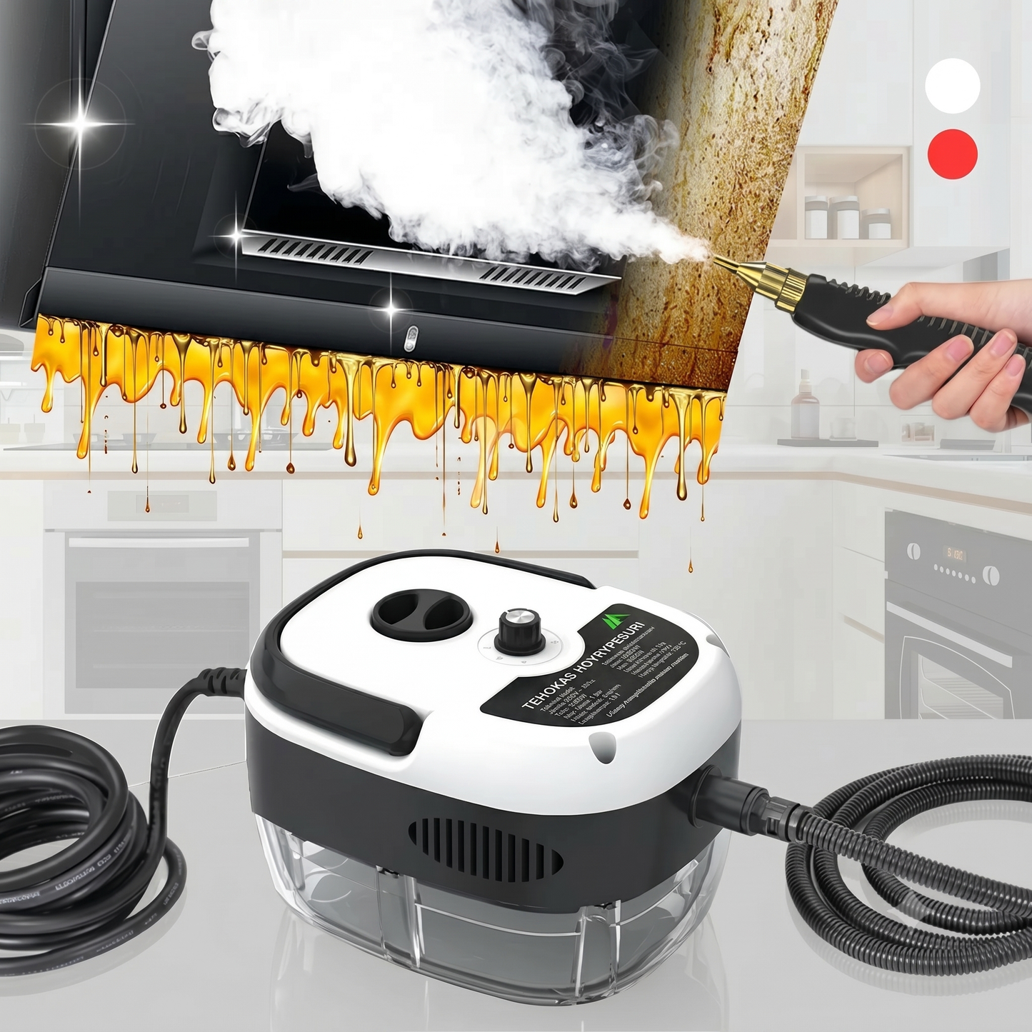 2500W Käsinhöyrypesuri