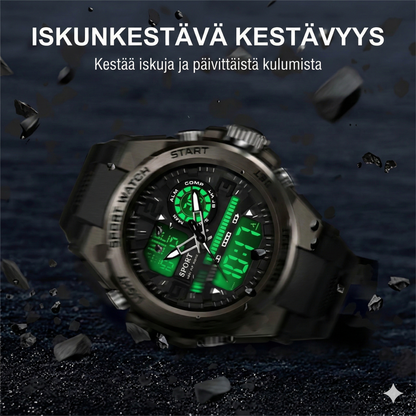 Digitaalinen urheilukello taustavalolla (Vedenpitävä)